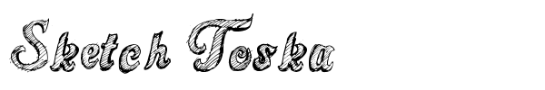 Sketch Toska font preview